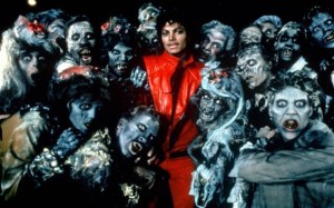 MICHAEL JACKSON IN 'THRILLER' VIDEO...Mandatory Credit: Photo by Skyline / Rex Features ( 105706a ) MICHAEL JACKSON IN 'THRILLER' VIDEO - 1984 MICHAEL JACKSON IN 'THRILLER' VIDEO