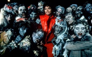 MICHAEL JACKSON IN  'THRILLER'  VIDEO...Mandatory Credit: Photo by Skyline / Rex Features ( 105706a )  MICHAEL JACKSON IN 'THRILLER' VIDEO - 1984  MICHAEL JACKSON IN  'THRILLER'  VIDEO